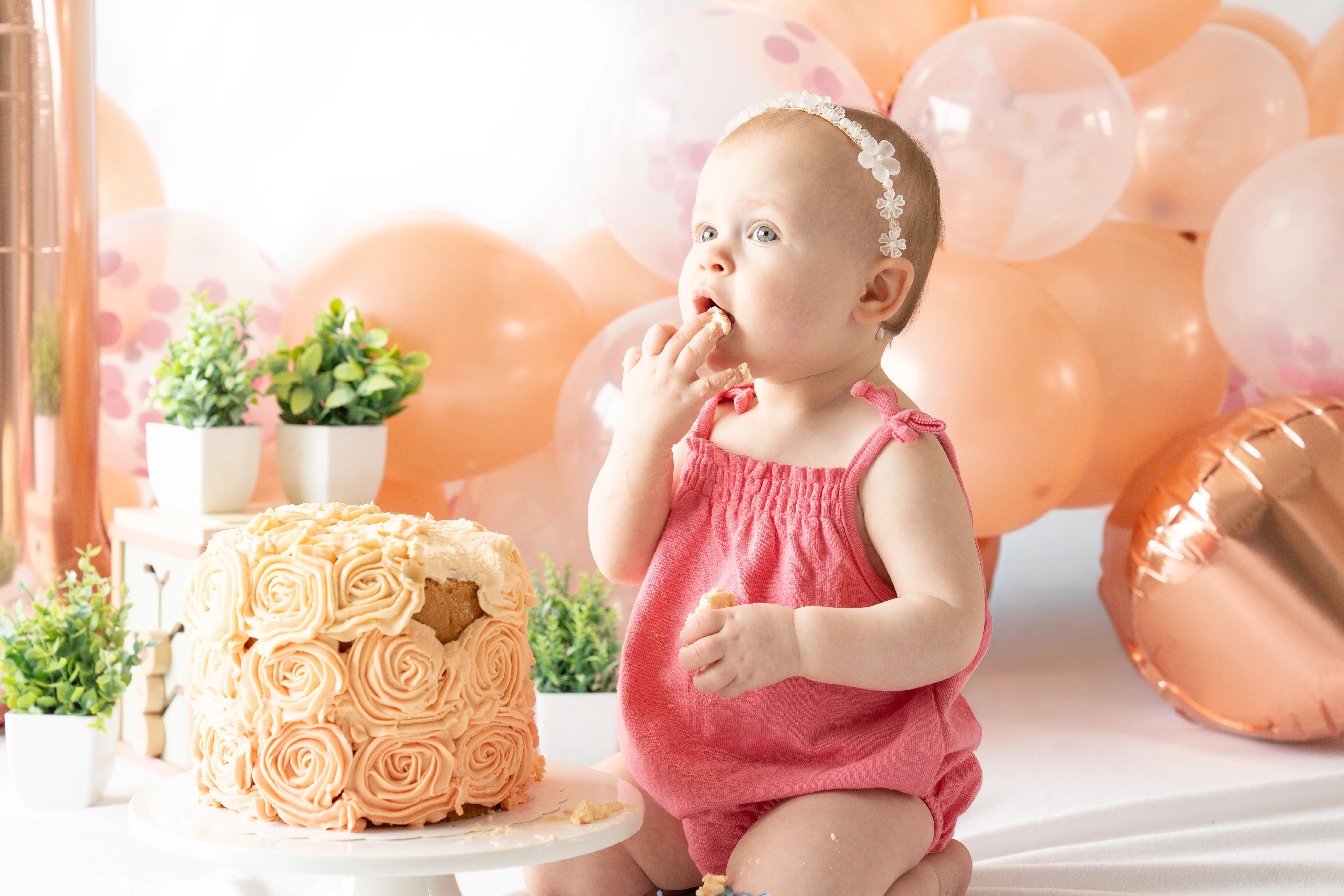 Cake smash fotoshoot door Kim & Louis