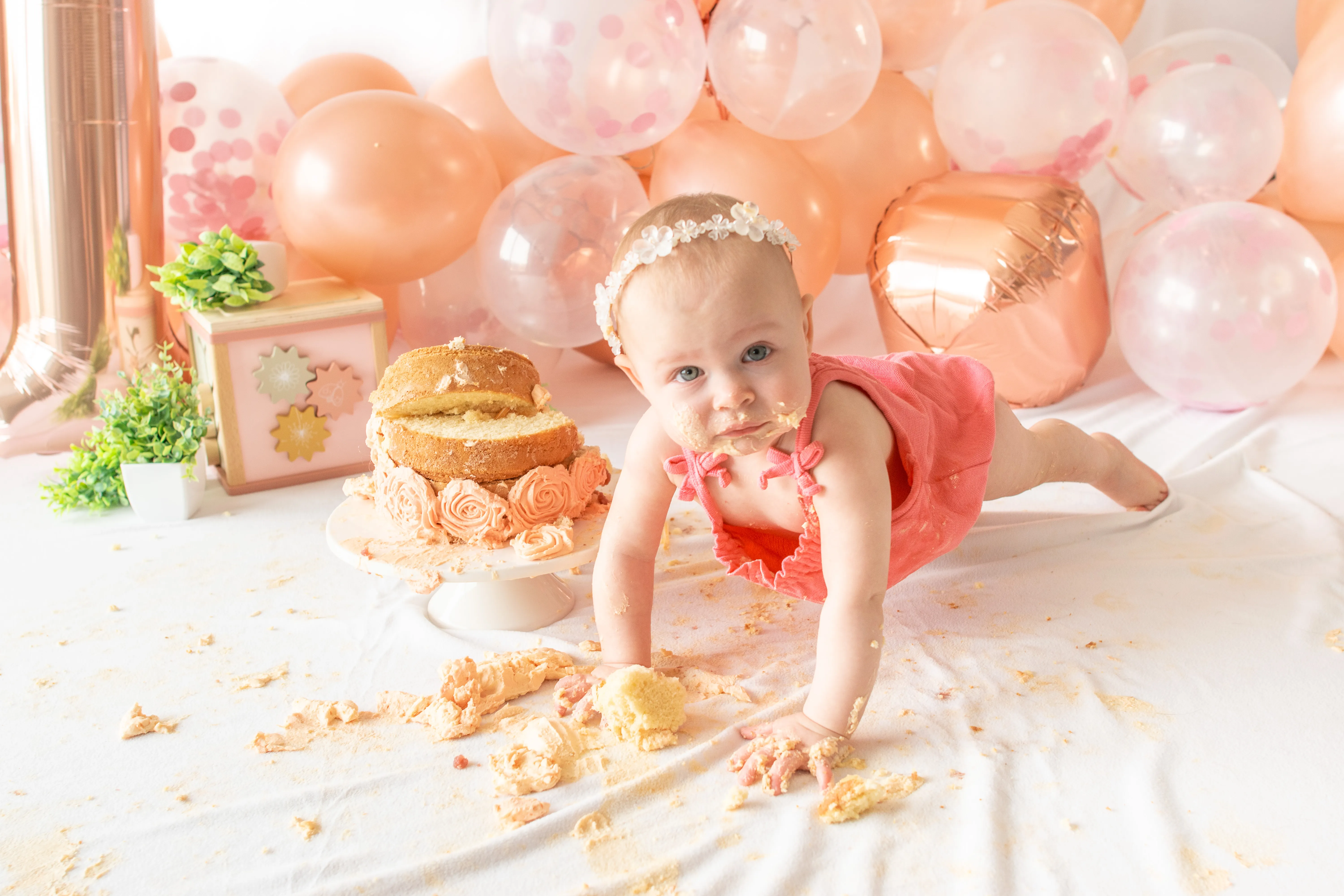 Cake smash fotoshoot door Kim & Louis